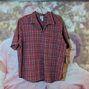 Red/Blue Plaid Button Up Shirt